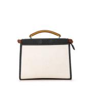 Fendi Vintage Pre-owned Canvas handvskor White, Dam