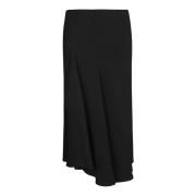 P.a.r.o.s.h. Asymmetrisk Cady Midi Kjol Black, Dam