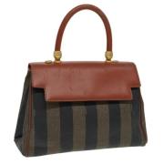 Fendi Vintage Pre-owned Belagd canvas handvskor Brown, Dam