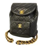 Chanel Vintage Pre-owned Laeder axelremsvskor Black, Dam