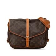 Louis Vuitton Vintage Pre-owned Canvas axelremsvskor Brown, Dam