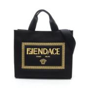 Fendi Vintage Pre-owned Canvas fendi-vskor Black, Dam