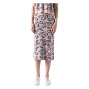 Max Mara Weekend Romantisk Blommig Midi Kjol Pink, Dam