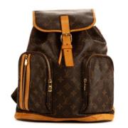 Louis Vuitton Vintage Pre-owned Belagd canvas axelremsvskor Brown, Dam