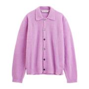 Our Legacy Rosa Ull Polo Cardigan med Krage Pink, Herr