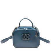 Chanel Vintage Pre-owned Laeder handvskor Blue, Dam