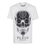 Philipp Plein Vit T-shirt för män White, Herr