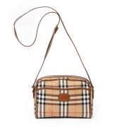 Burberry Vintage Pre-owned Canvas axelremsvskor Beige, Dam