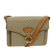 Celine Vintage Pre-owned Canvas axelremsvskor Beige, Dam