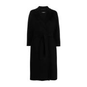 Max Mara Svarta S Max Mara Kappor Black, Dam