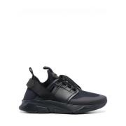 Tom Ford Jago Läder Neopren Sneakers Navy Blue, Herr