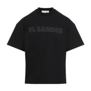 Jil Sander Svart T-shirt för män Aw24 Black, Herr