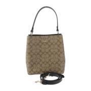 Coach Pre-owned Pre-owned Canvas handvskor Beige, Dam