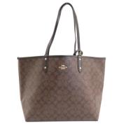 Coach Pre-owned Pre-owned Canvas axelremsvskor Brown, Dam