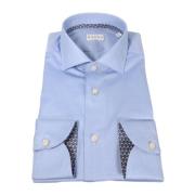 Xacus Fransk Krage Oxford Skjorta med Kontraster Blue, Herr