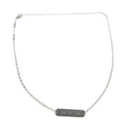 Louis Vuitton Vintage Pre-owned Tyg halsband Gray, Dam