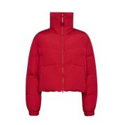 Co'Couture Frostycc Crop Puffer Jacka 66-Flame Red, Dam