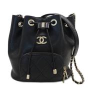 Chanel Vintage Pre-owned Laeder axelremsvskor Black, Dam