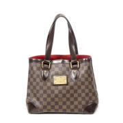 Louis Vuitton Vintage Pre-owned Belagd canvas axelremsvskor Brown, Dam