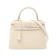 Hermès Vintage Pre-owned Canvas handvskor White, Dam