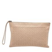 Bottega Veneta Vintage Pre-owned Laeder necessrer Beige, Dam