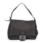 Fendi Vintage Pre-owned Canvas axelremsvskor Black, Dam