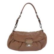 Prada Vintage Pre-owned Laeder axelremsvskor Brown, Dam