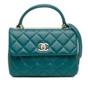 Chanel Vintage Pre-owned Laeder handvskor Green, Dam