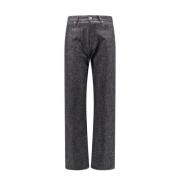 Berluti Bomull Siden Straight Leg Byxor Gray, Herr