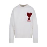 Ami Paris Off White/Red Sweatshirt White, Dam