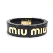 Miu Miu Pre-owned Pre-owned Tyg armband Black, Dam