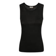 Saint Laurent Svart Top Debardeur Black, Dam