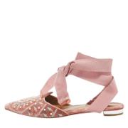 Aquazzura Pre-owned Pre-owned Sammet lgskor Pink, Dam