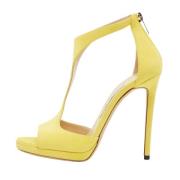 Jimmy Choo Pre-owned Pre-owned Mocka sandaler Yellow, Dam