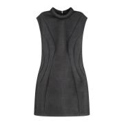 Philosophy di Lorenzo Serafini Jersey Vadderad Klänning Gray, Dam