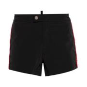 Dsquared2 Svarta Side Logo Badshorts Black, Herr