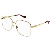 Gucci Guld Metall Glasögonbågar Yellow, Unisex