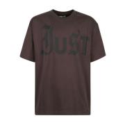 Just Cavalli Brun T-shirt för män Aw24 Brown, Herr