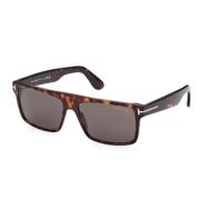 Tom Ford Mode Solglasögon Svart Fyrkantig Ram Brown, Unisex