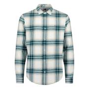 Tommy Hilfiger Vit Flanellskjorta Målningar Struktur Multicolor, Herr