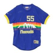 Mitchell & Ness Mesh Crewneck Jacka Mutombo No.55 Blue, Herr