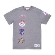 Mitchell & Ness Philadelphia 76ers Grå Tee Gray, Herr