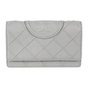 Tory Burch Mjuk Kedjeplånbok Gray, Dam