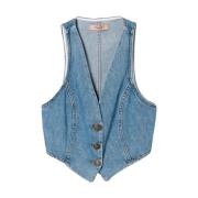 Twinset Vests Blue, Dam