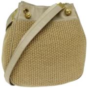 Bottega Veneta Vintage Pre-owned Tyg axelremsvskor Beige, Dam