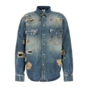 Vetements Stilig Denim Skjorta Blue, Herr