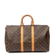 Louis Vuitton Vintage Pre-owned Belagd canvas handvskor Brown, Dam