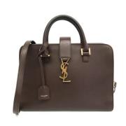 Yves Saint Laurent Vintage Pre-owned Laeder handvskor Brown, Dam