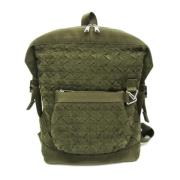 Bottega Veneta Vintage Pre-owned Canvas ryggsckar Green, Herr