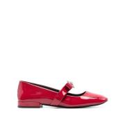 Versace Röda Lackläder Slip-On Skor Red, Dam